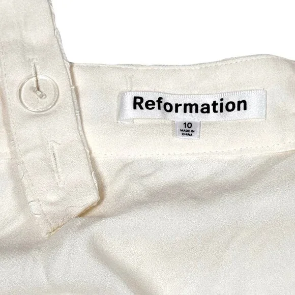 New Reformation Aigio Dress Size 10 Lace Maxi White Wedding Event Prom Timeless - Picture 8 of 16